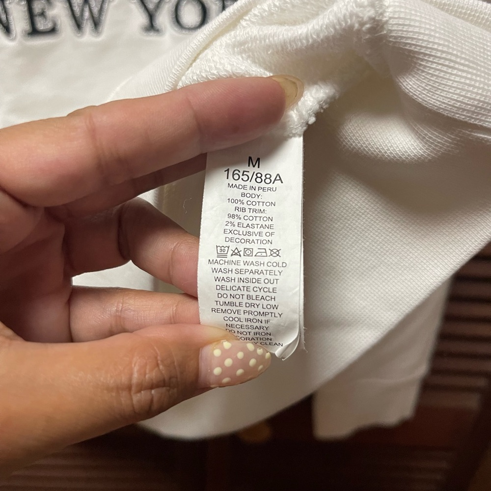 Kate Spade New York Embroidered Logo Sweatshirt  Ivory Size M - Picture 2 of 5